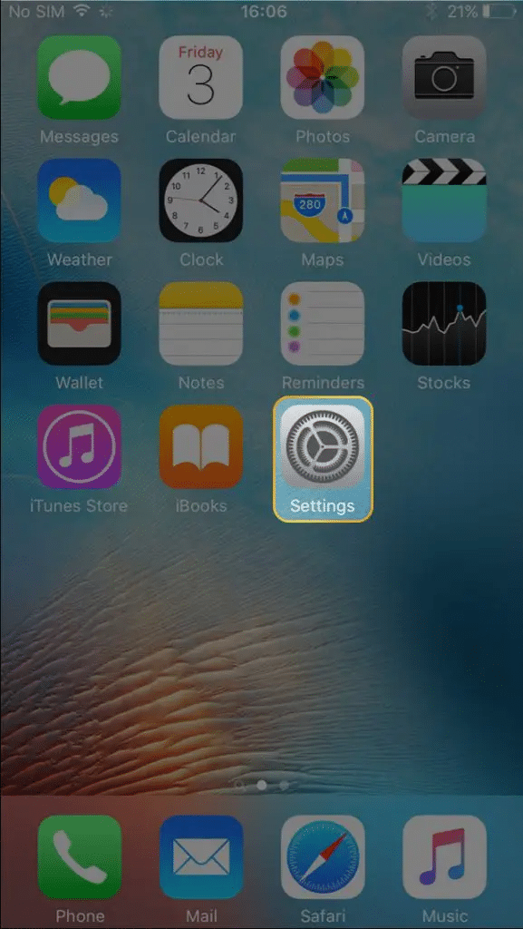 STEP 3 เลือกเมนู Setting แอพพลิเคชั่น​