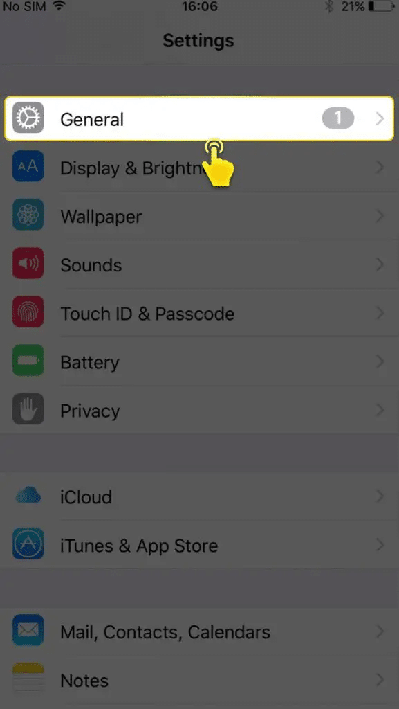 STEP 4 เลือกเมนู General