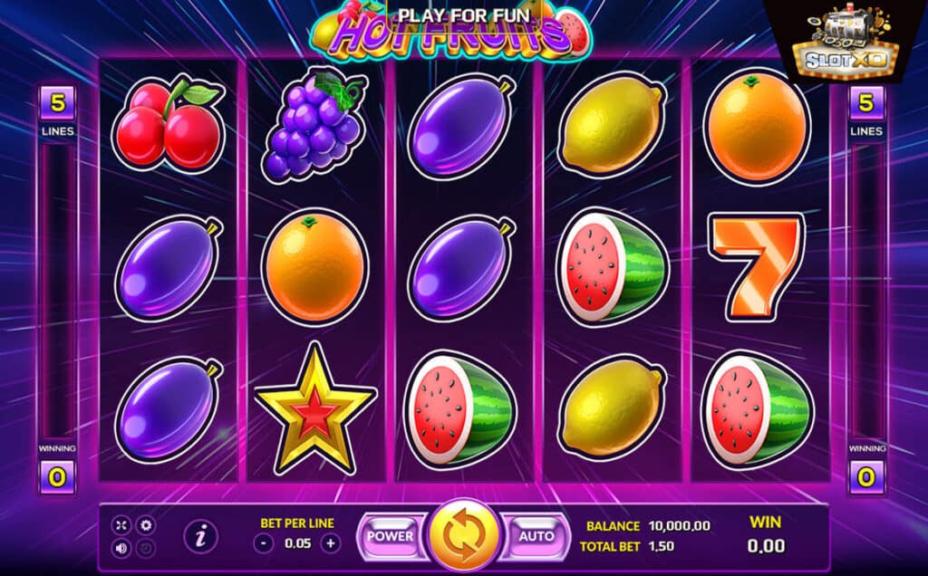 ทดลองเล่น Hot Fruits 1 ตัวอย่างสล็อต Hot Fruits