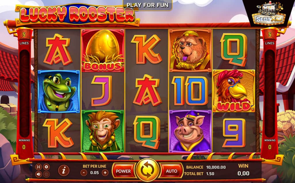 ทดลองเล่น Lucky Rooster 1 ตัวอย่างสล็อต Lucky Rooster