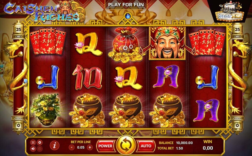 ทดลองเล่น Caishen Riches 1 ตัวอย่างสล็อต Caishen Riches