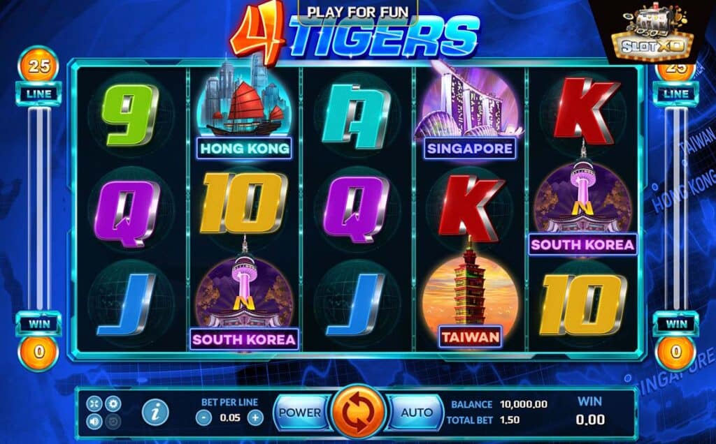 ทดลองเล่น Four Tigers 1 ตัวอย่างสล็อต Four Tigers