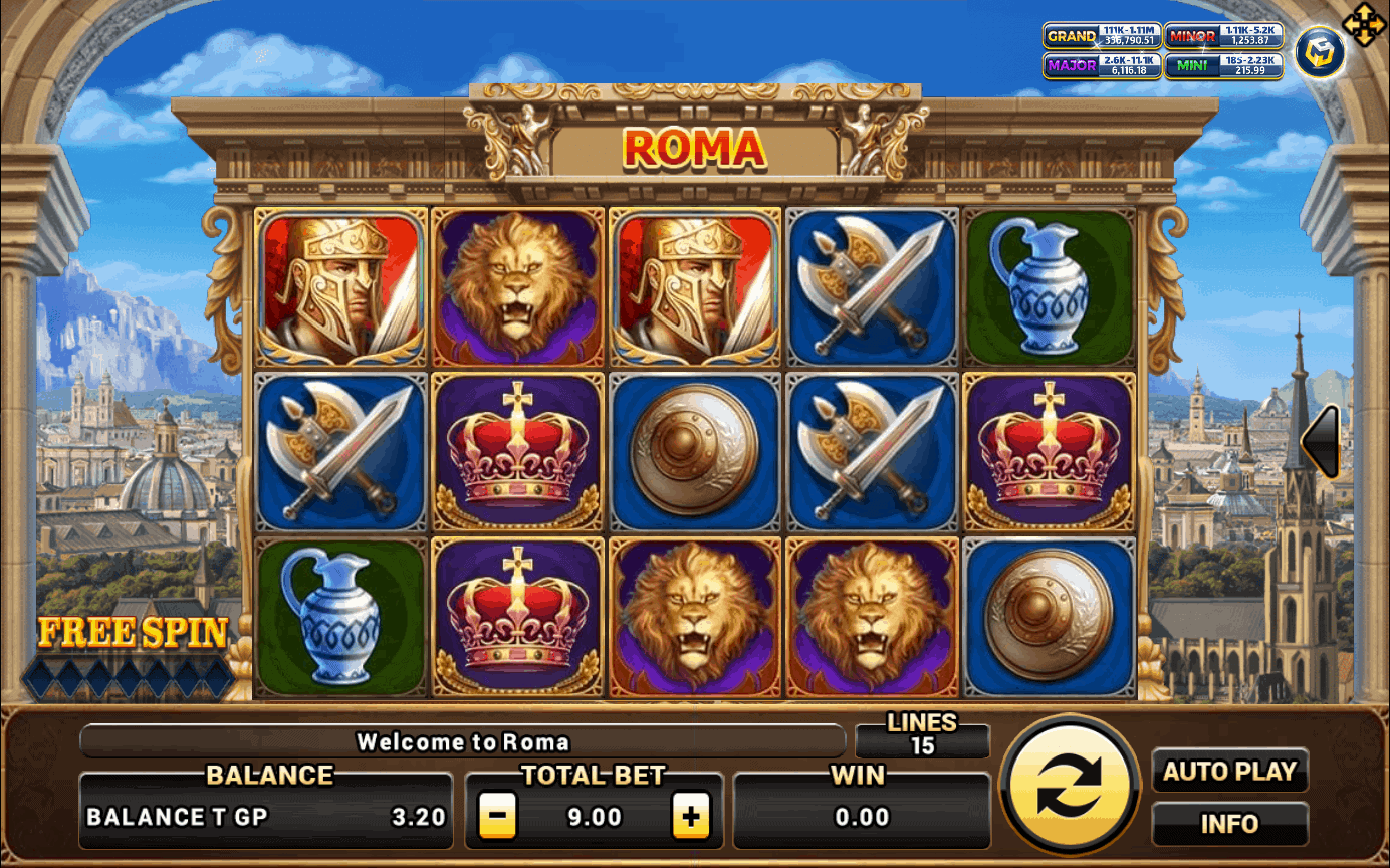 ตัวอย่างเกม ROMA SLOT