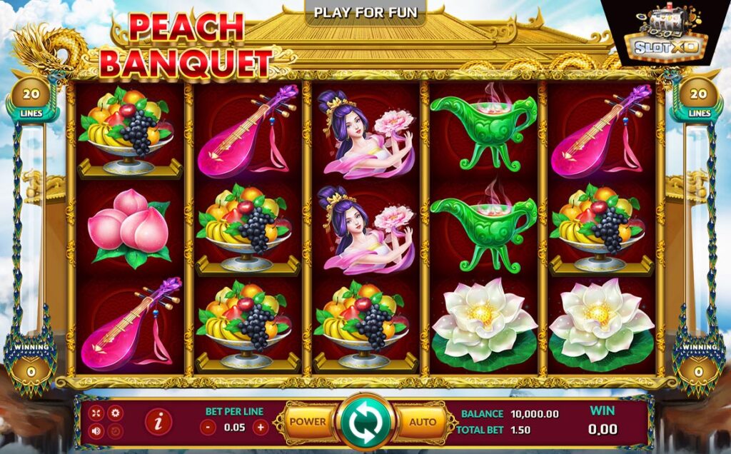 ตัวอย่างสล็อต Peach Banquet