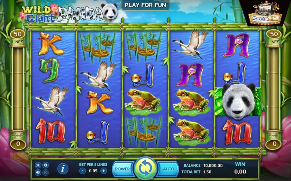 ตัวอย่างสล็อต Wild Giant Panda