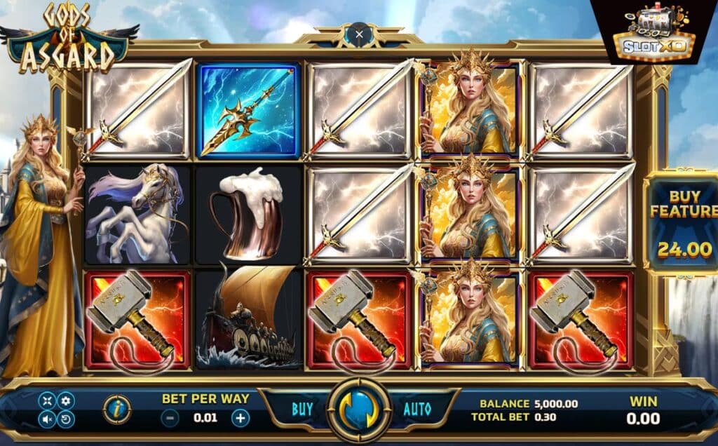 ตัวอย่างสล็อต Gods of Asgard